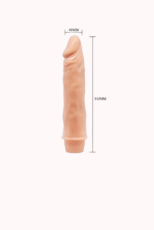 Prótese Peniana Realística com Vibro 21,5×4,0cm – Doce Malícia