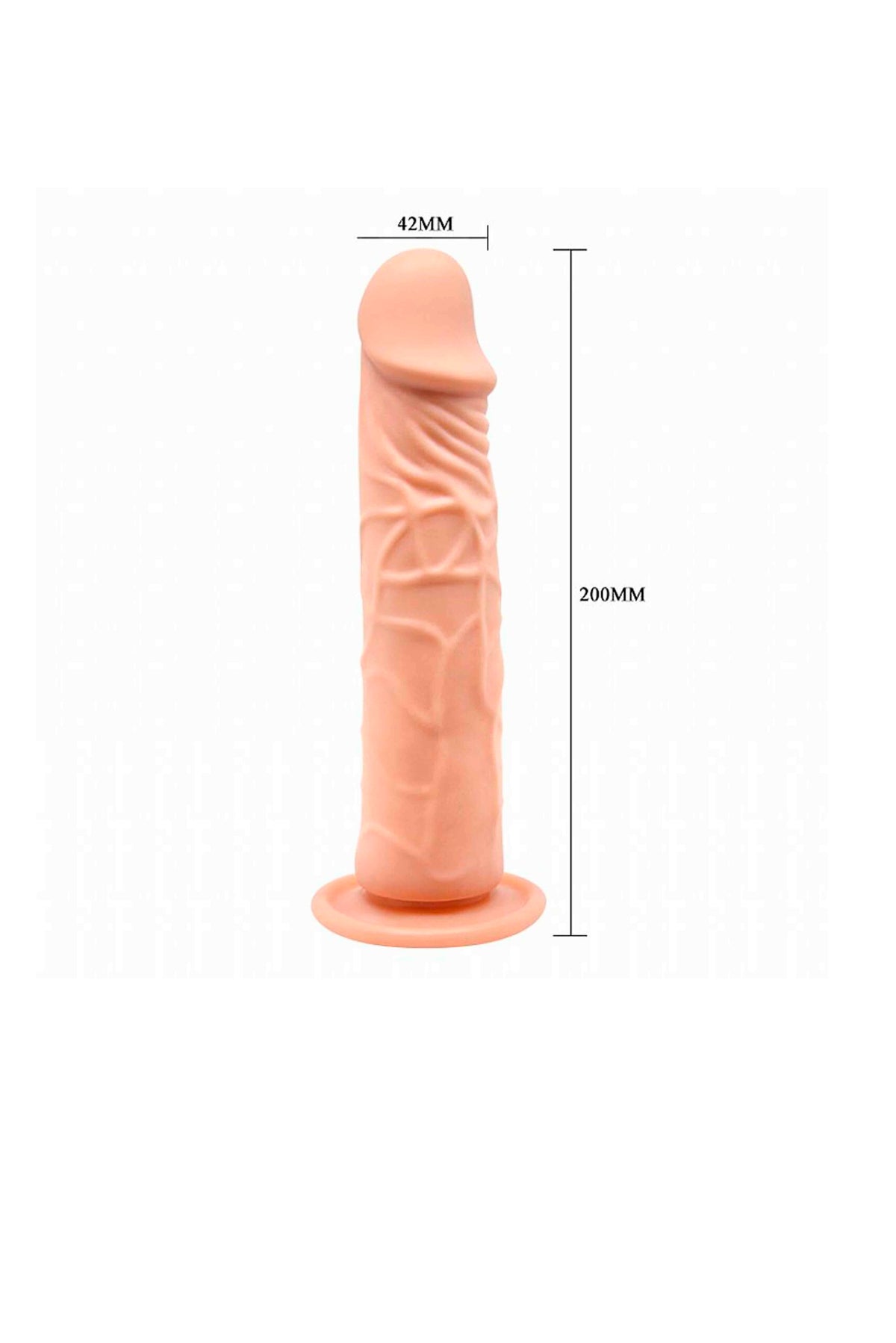 Prótese Peniana Realística com Ventosa 20×4,2cm em Quantidade – Doce Malícia