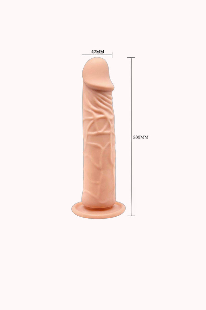 Prótese Peniana Realística com Ventosa 20×4,2cm – Doce Malícia — Doce Malícia