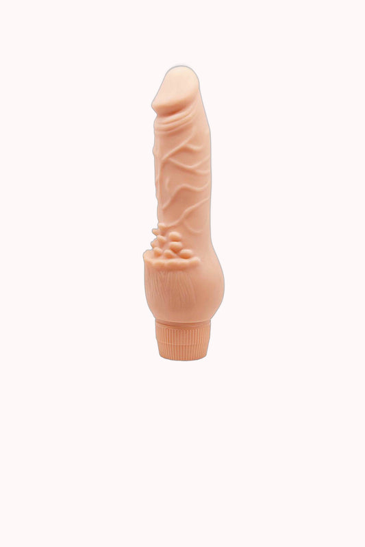 Prótese Realística com Vibro em Silicone 19,5 x 3,8 cm – Doce Malícia