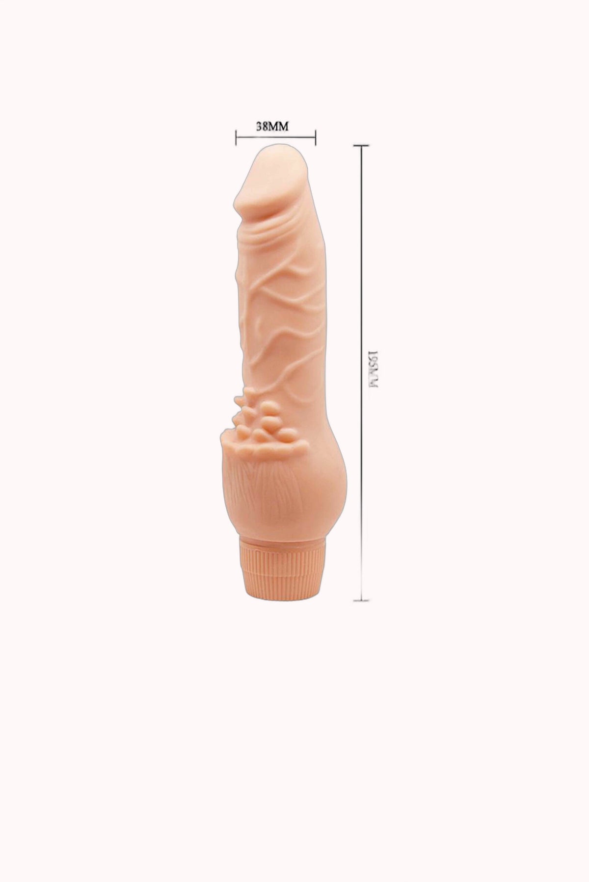 Prótese Realística com Vibro em Silicone 19,5 x 3,8 cm – Doce Malícia