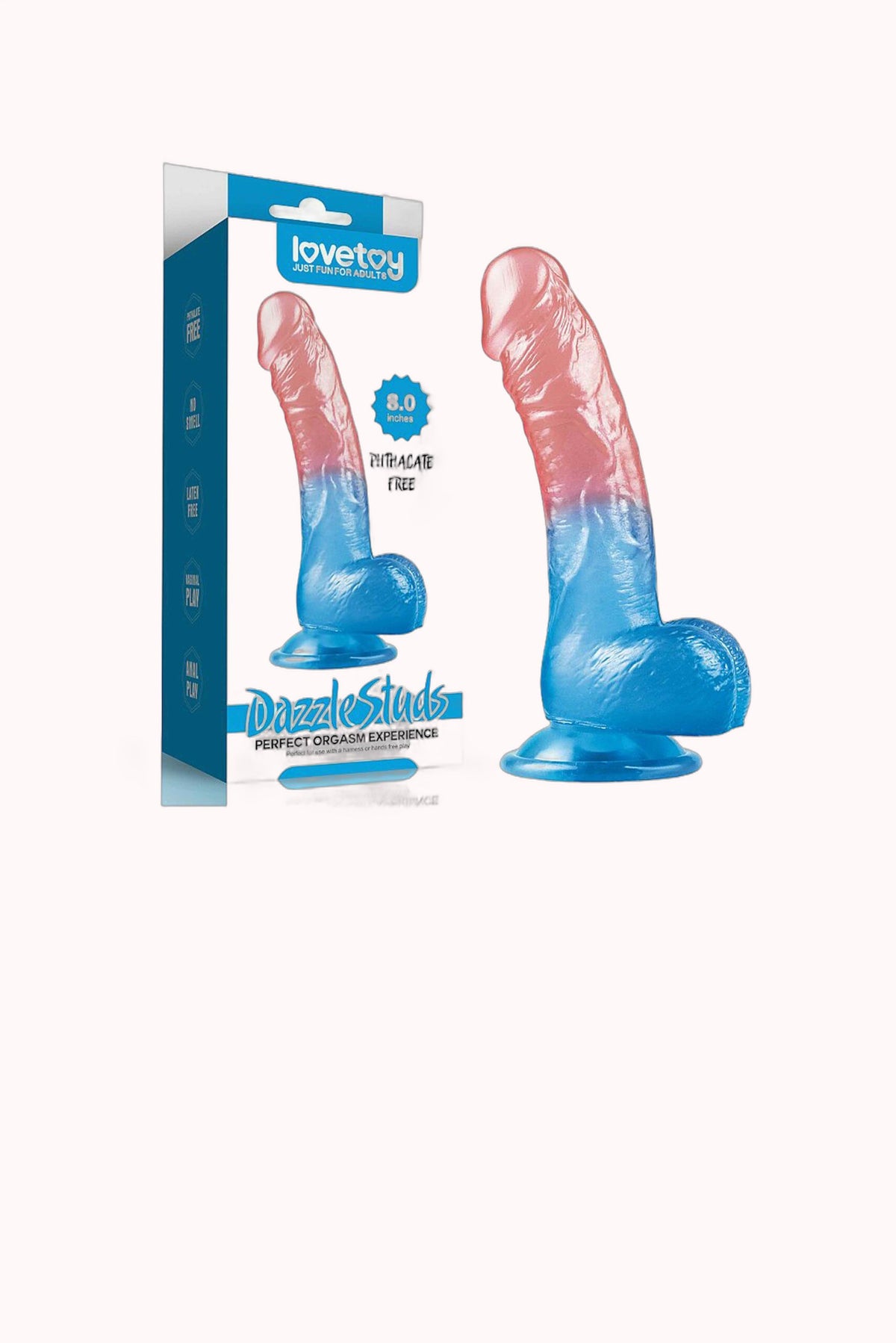 Prótese Realística com Ventosa – Dazzle Studs III – 20,0 x 3,8 cm – Doce Malícia