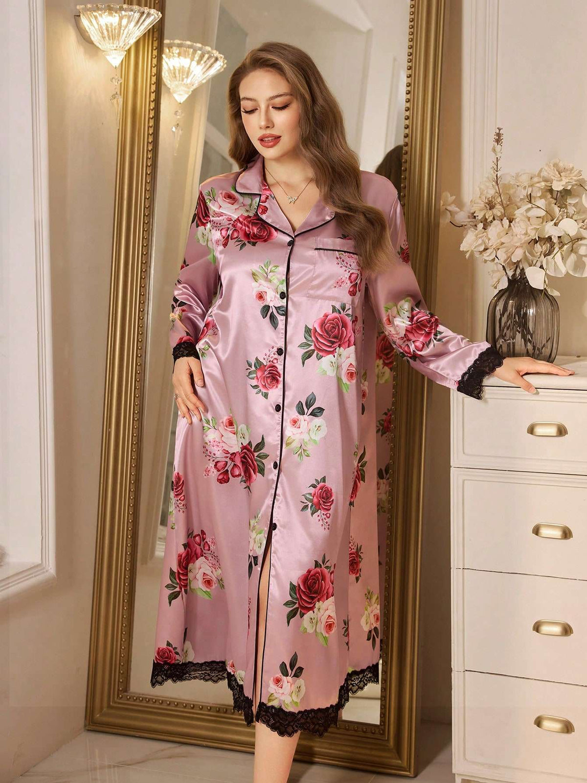 Robe Feminino Plus Size Coral – Doce Malícia