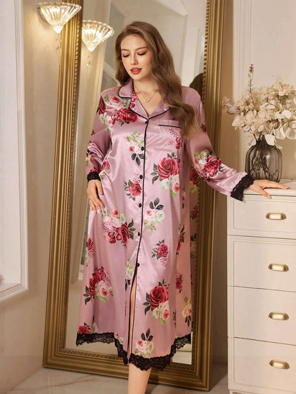 Robe Feminino Plus Size Coral – Doce Malícia