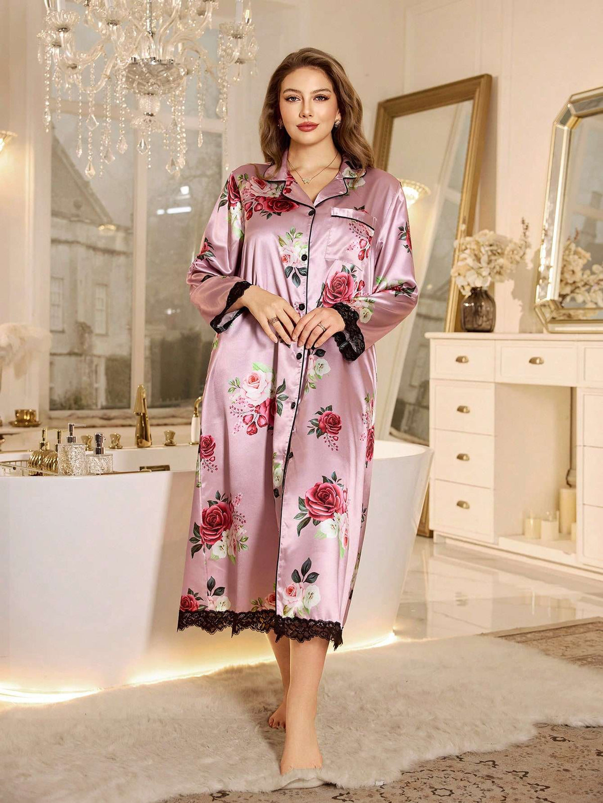 Robe Feminino Plus Size Coral – Doce Malícia