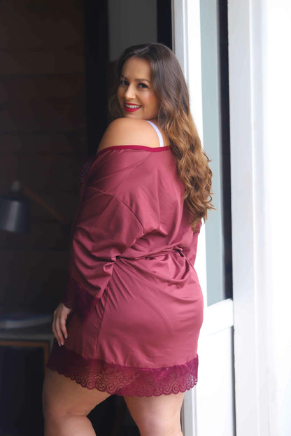 Robe Feminino Plus Size em Branco – Doce Malícia