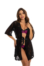 Robe de renda vazada em Branco – Doce Malícia