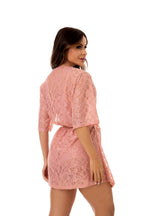 Robe de renda vazada em Branco – Doce Malícia
