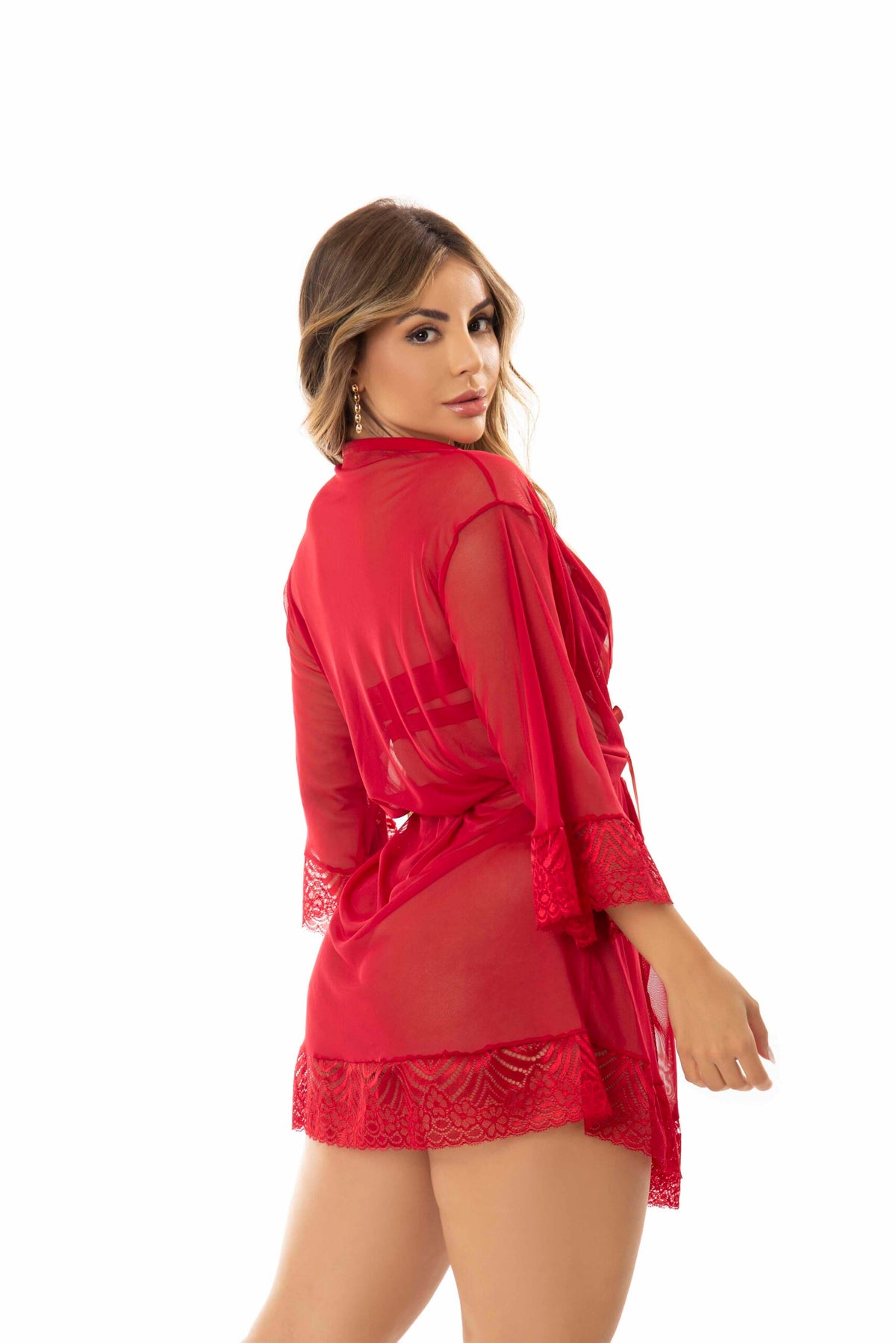 Robe de Tule e Renda em Branco – Doce Malícia