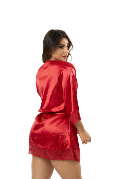Robe em Cetim em Branco – Doce Malícia