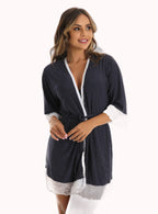 Robe em liganete estampada com renda – Doce Malícia