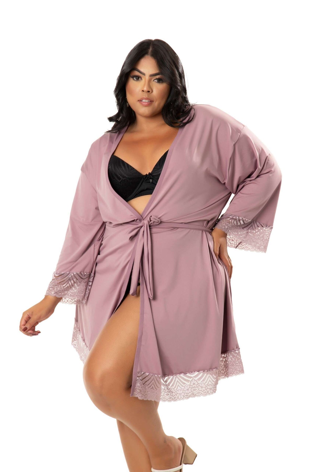 Robe Feminino Plus Size em Branco – Doce Malícia