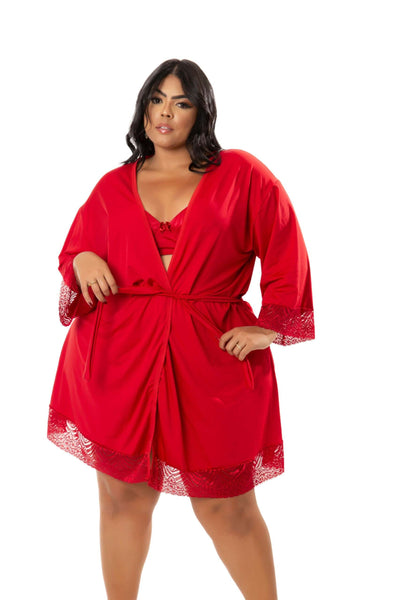 Robe Feminino Plus Size em Branco – Doce Malícia