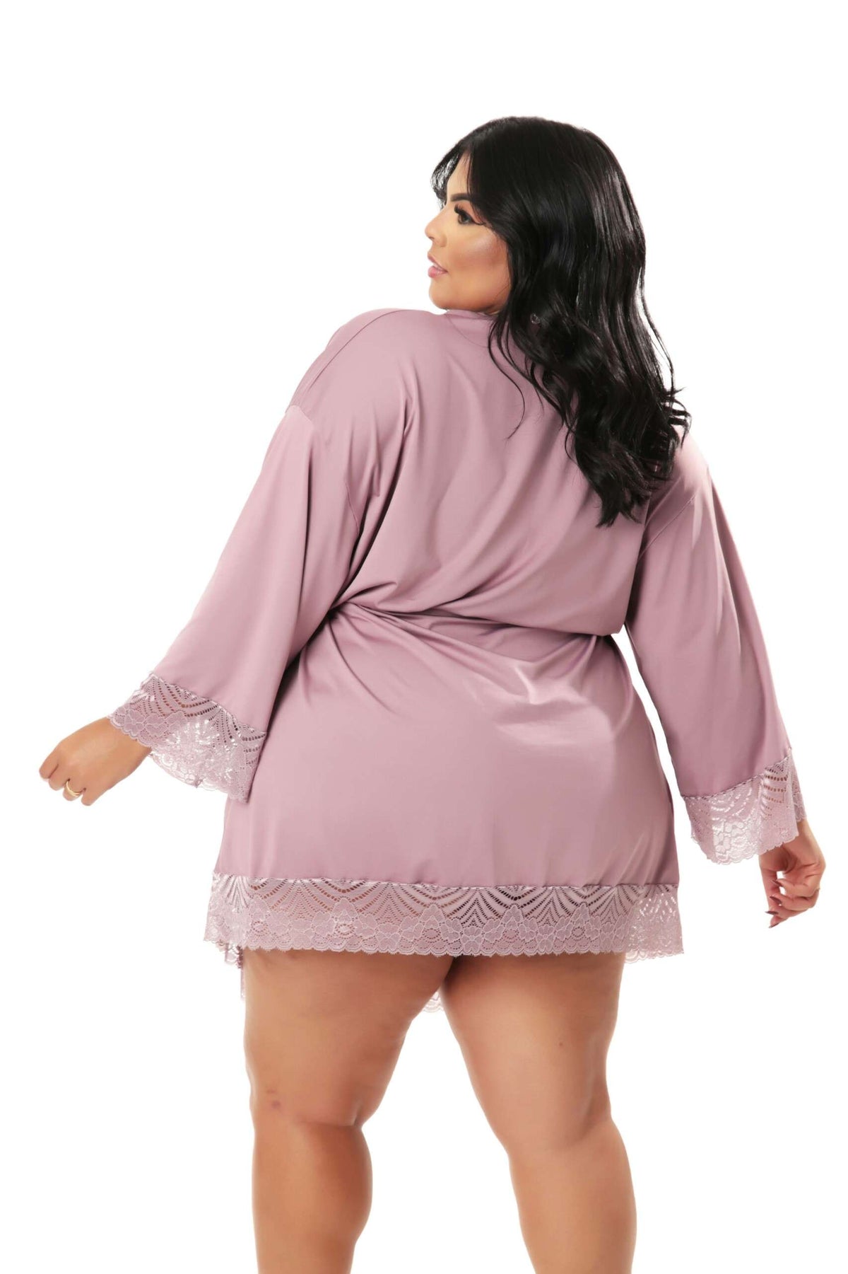 Robe Feminino Plus Size em Branco – Doce Malícia