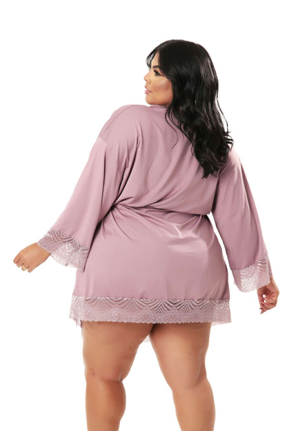 Robe Feminino Plus Size em Branco – Doce Malícia