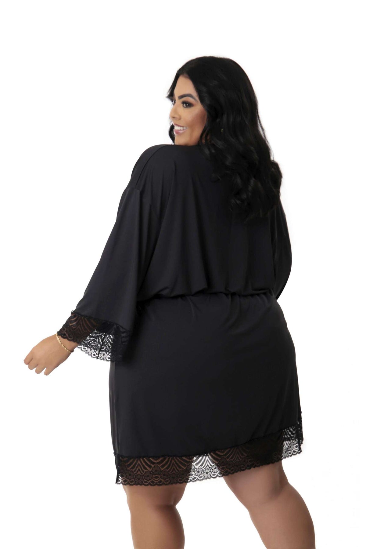 Robe Feminino Plus Size em Branco – Doce Malícia