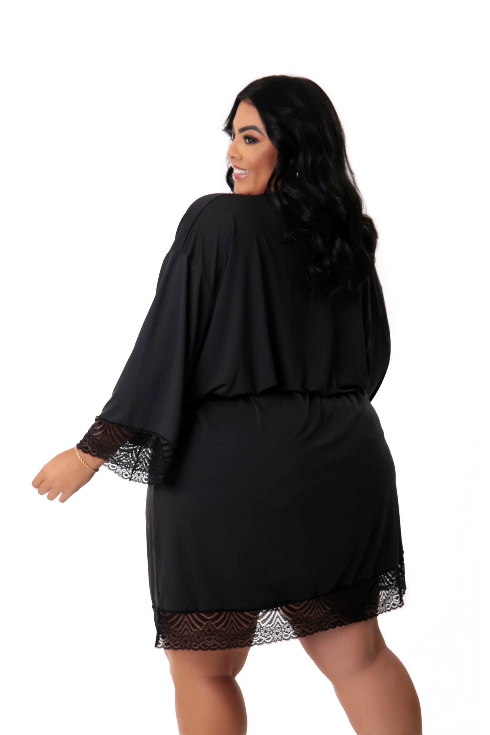 Robe Feminino Plus Size em Branco – Doce Malícia