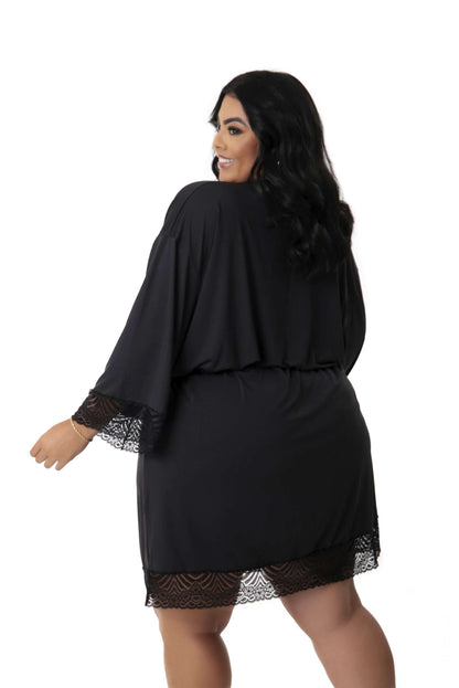 Robe Feminino Plus Size em Branco – Doce Malícia