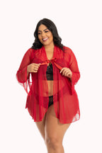 Robe Plus Size Sensual de Tule – Doce Malícia