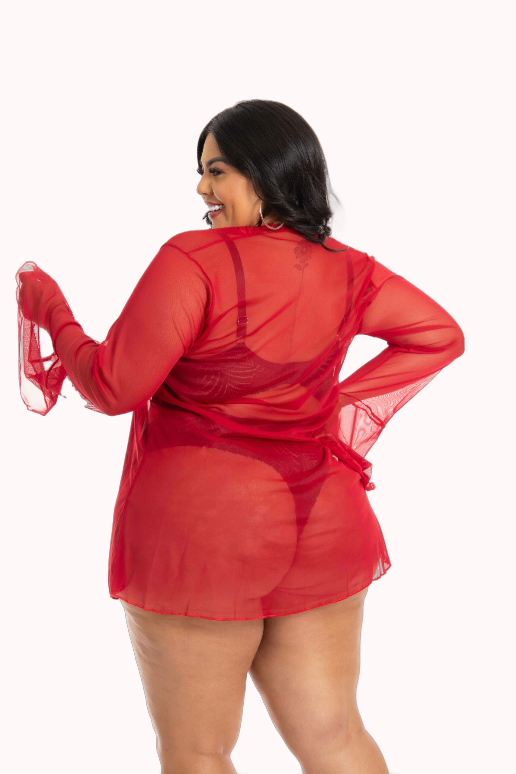 Robe Plus Size Sensual de Tule – Doce Malícia