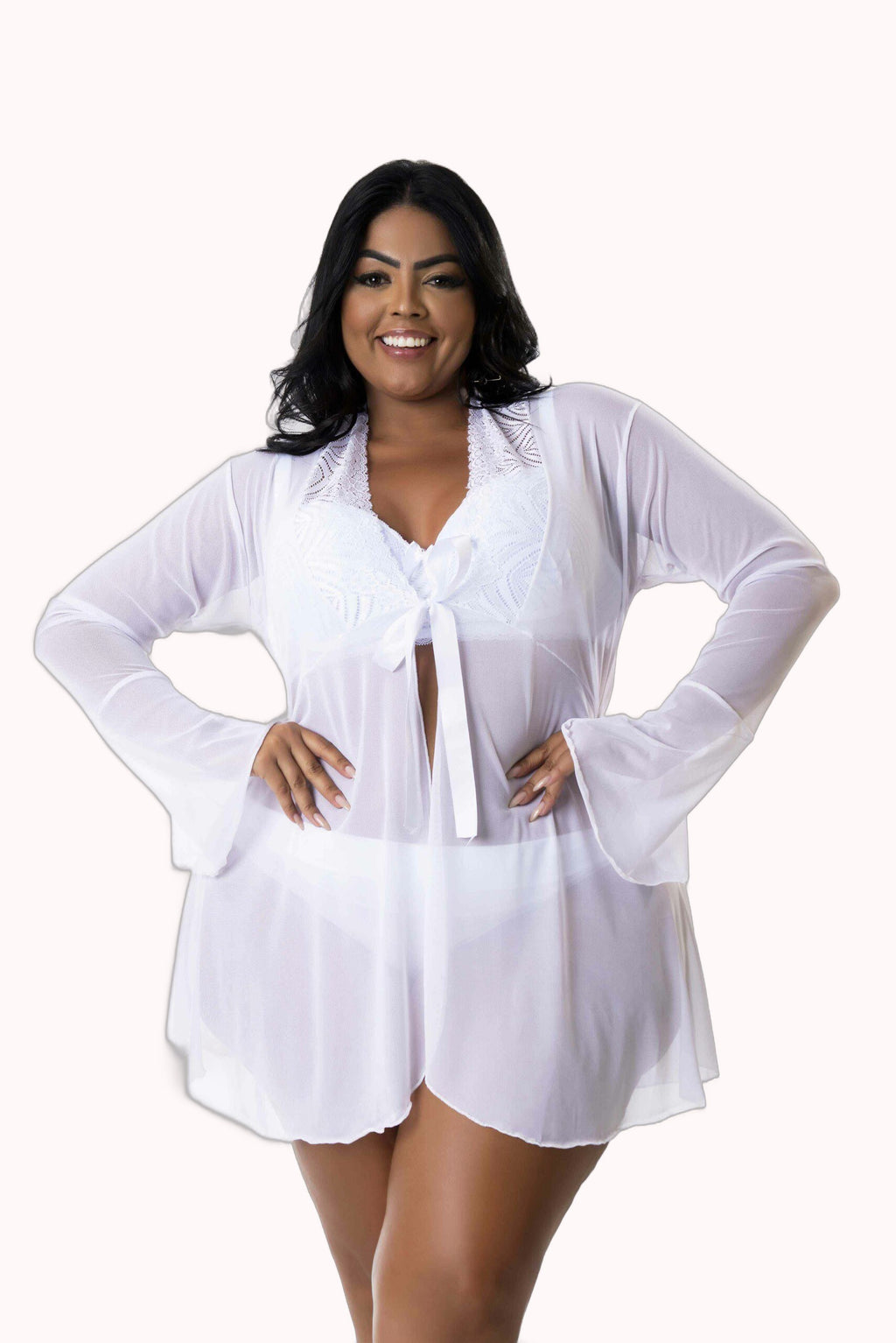 Robe Plus Size Sensual de Tule – Doce Malícia