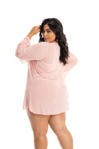 Robe Plus Size Sensual de Tule em Branco – Doce Malícia