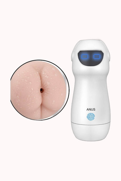 Masturbador Formato de Lanterna com Ânus/ Vibração e Voz – S Robot – Doce Malícia