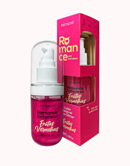 Gel Beijável com Glitter Romance com Safadeza – Frutas Vermelhas 30ml – Doce Malícia