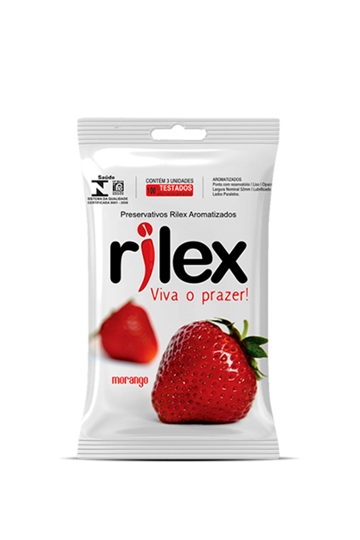 Preservativo Rilex Sachê com 3 Unidades em Quantidade – Doce Malícia