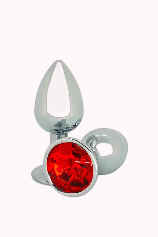 Plug Anal ABS Cromado com Joia – Doce Malícia