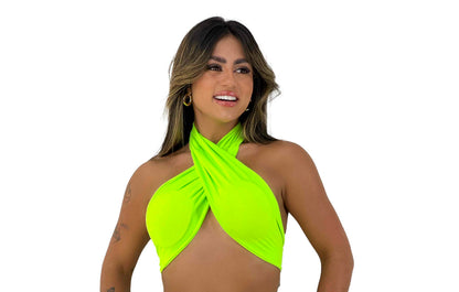 Top Faixa de Amarração em Laranja Neon – Doce Malícia