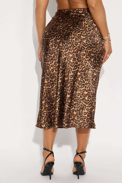 Saia Feminina Estampado Midi Cetim – Doce Malícia
