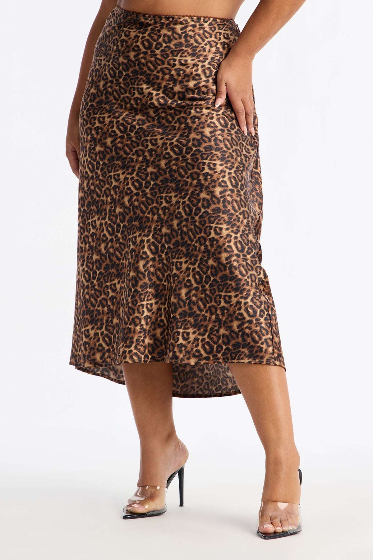 Saia Feminina Estampado Midi Cetim – Doce Malícia