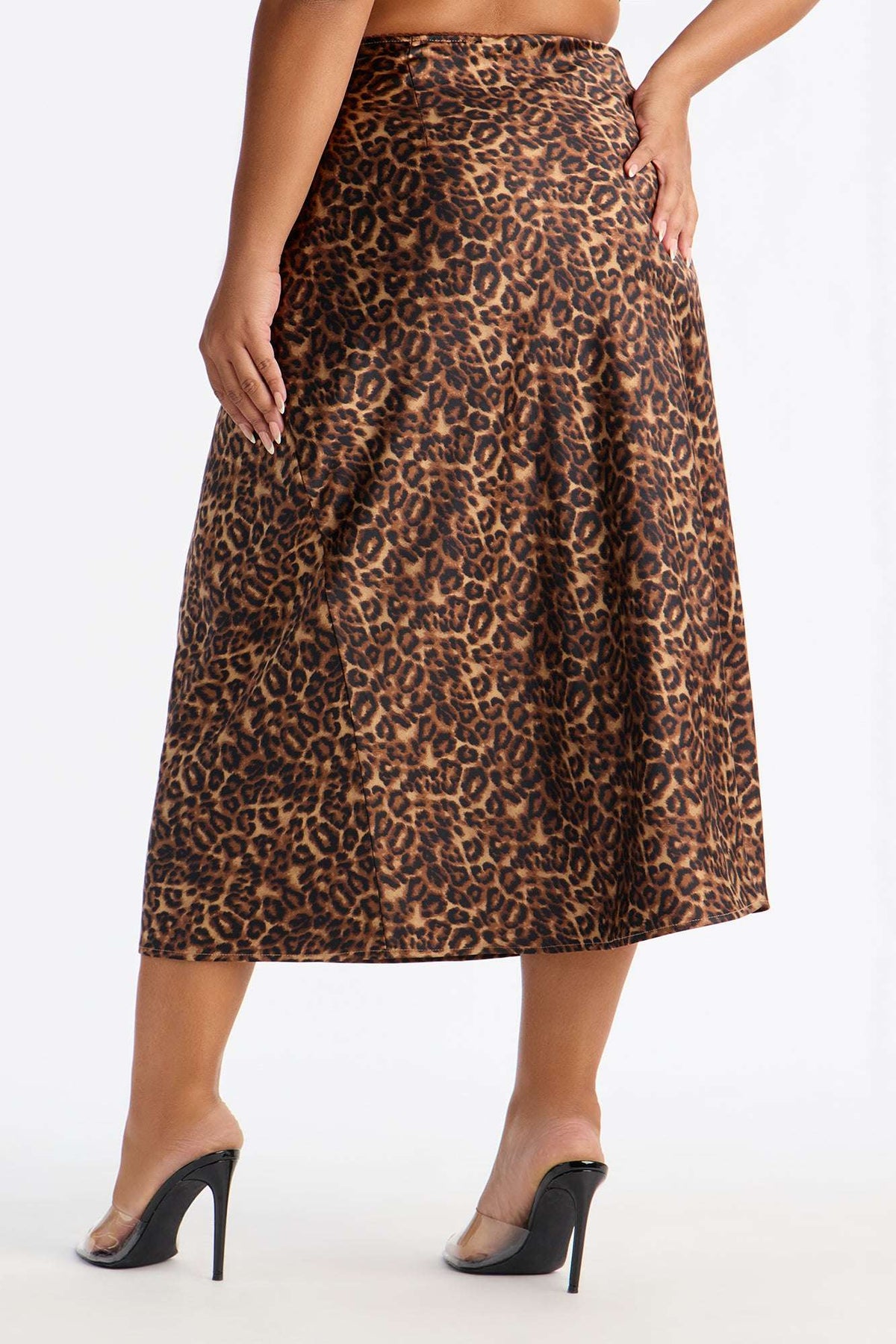 Saia Feminina Estampado Midi Cetim – Doce Malícia