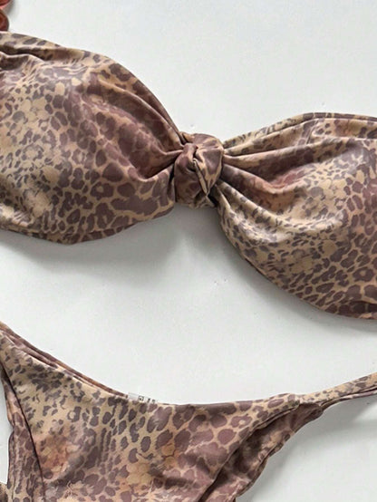 Conjunto Praia Biquíni e Saída Longa Oncinha 3 Peças – Doce Malícia