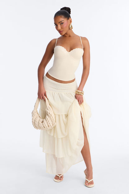 Saia Feminina Longo Boho Preto – Doce Malícia
