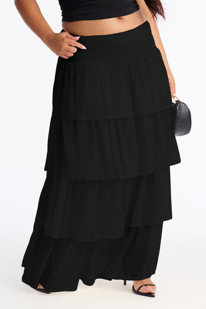 Saia Feminina Longo Boho Preto – Doce Malícia