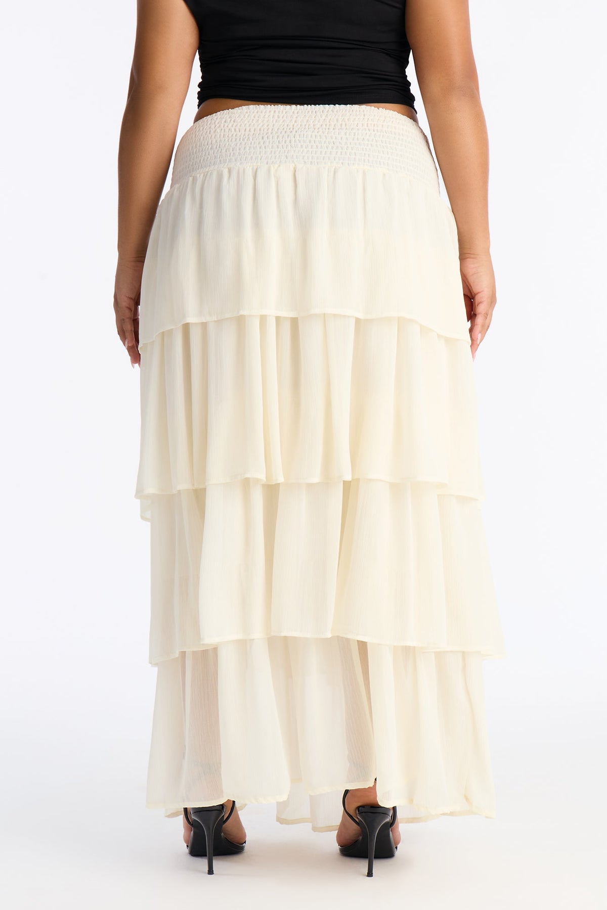 Saia Feminina Longo Boho Preto – Doce Malícia