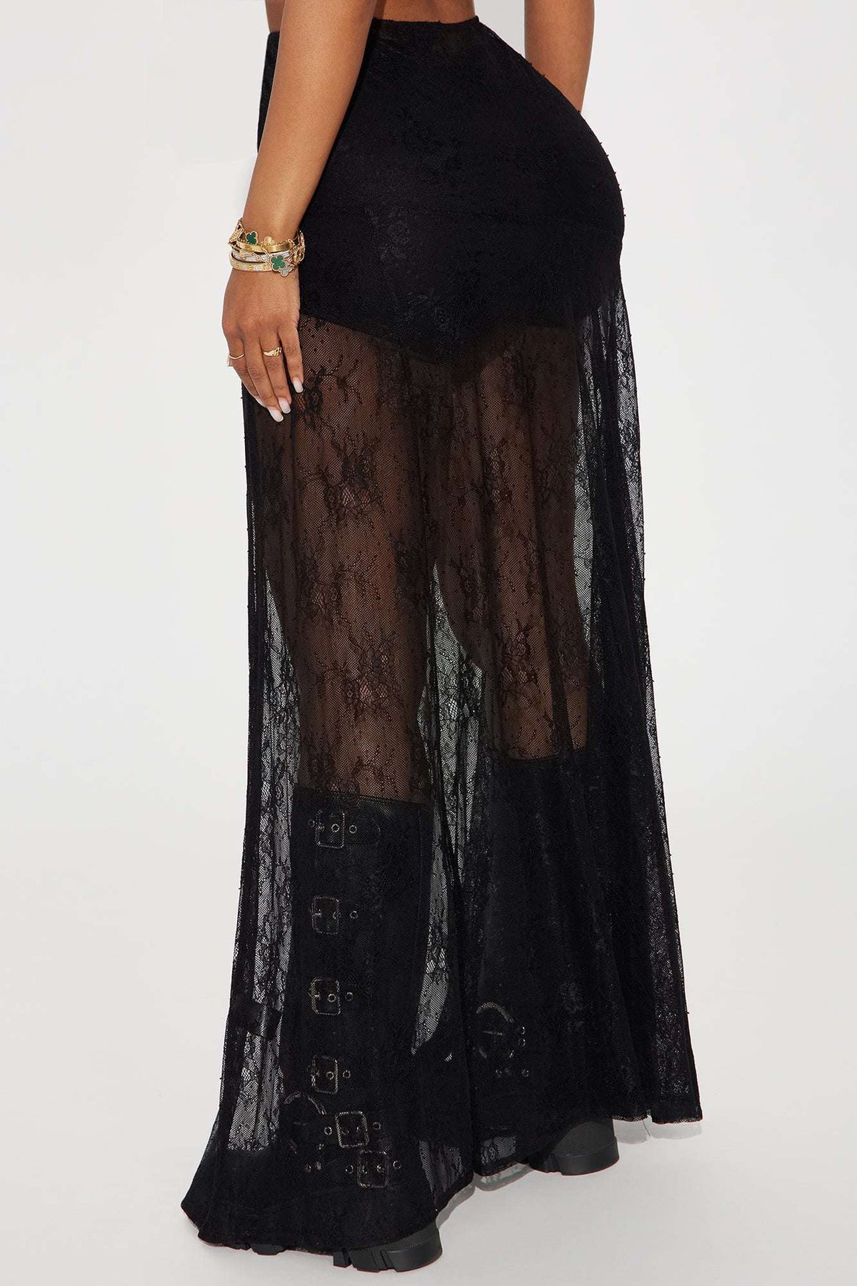Saia Feminina Longo Renda Preto – Doce Malícia