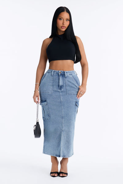 Saia Feminina Midi Cargo – Doce Malícia