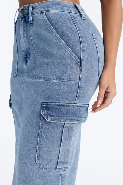 Saia Feminina Midi Cargo – Doce Malícia