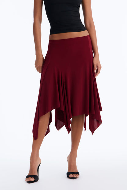 Saia Feminina Midi Vinho – Doce Malícia