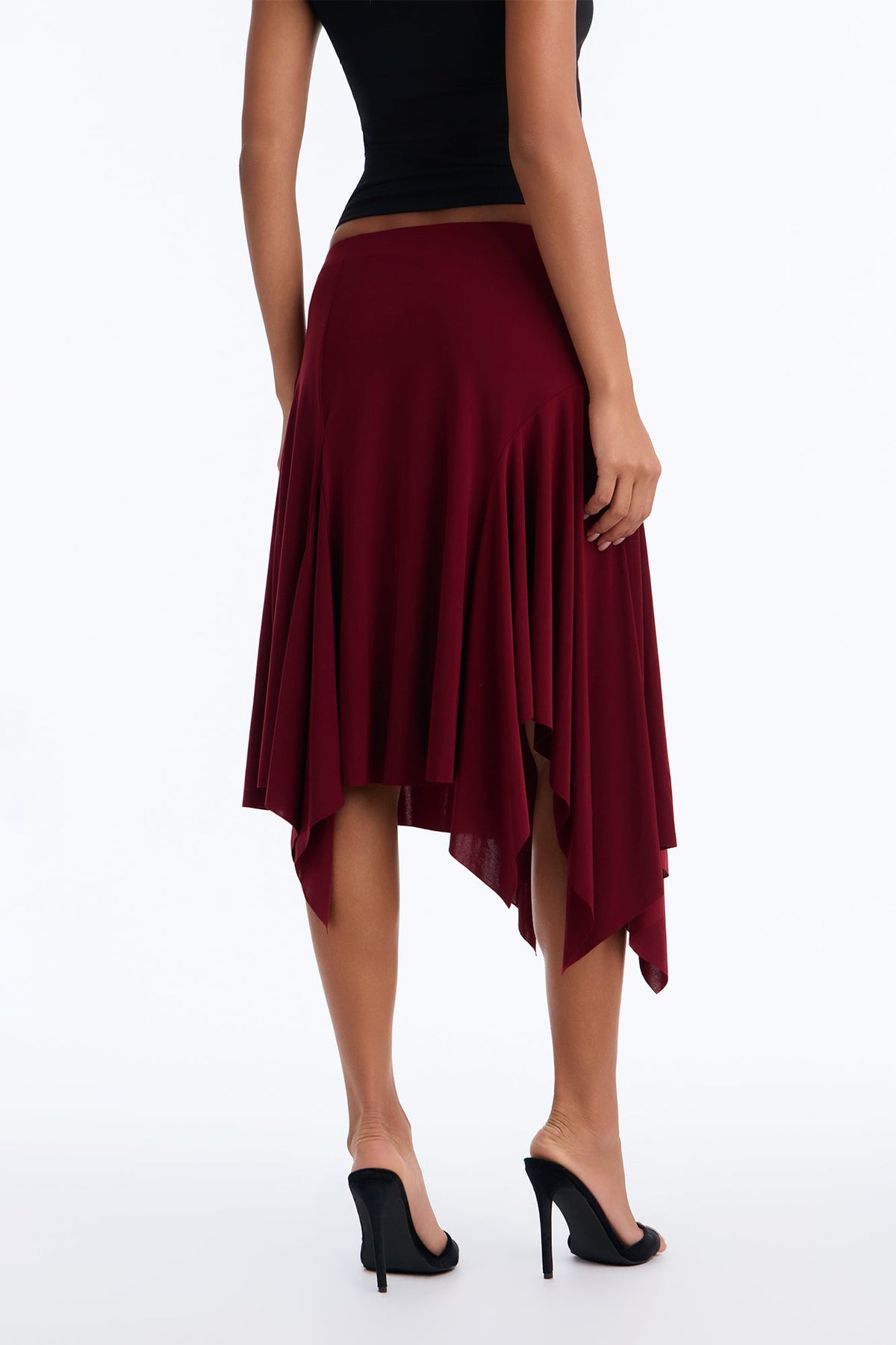 Saia Feminina Midi Vinho – Doce Malícia