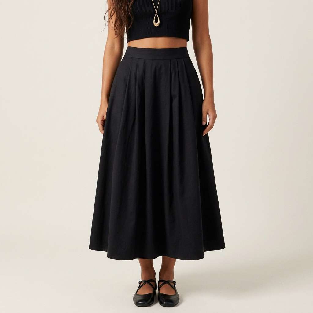 Saia Feminina Preto Branco – Doce Malícia - Preto