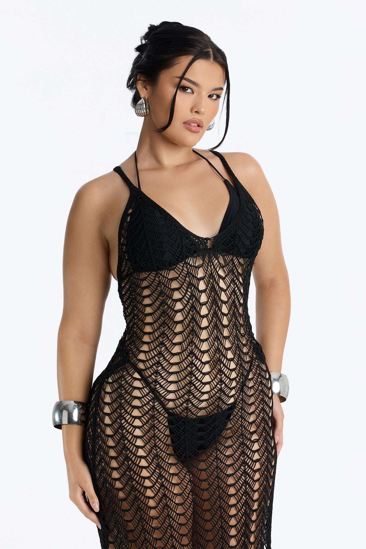 Saída de Praia Feminina Crochê Midi – Doce Malícia