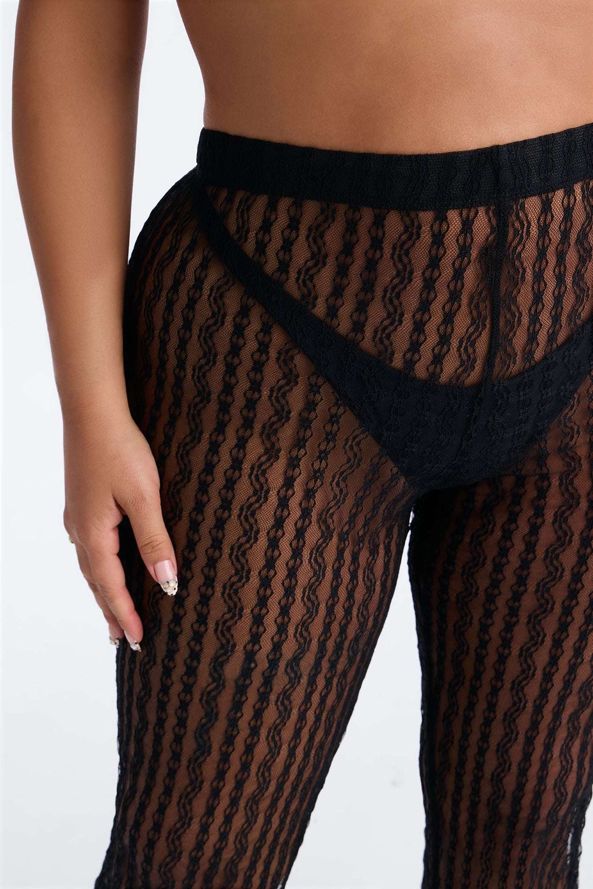 Saída de Praia Feminina Renda Listrado – Doce Malícia