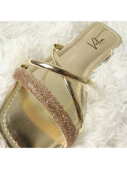 Sandália Feminina Alças Dourado – Doce Malícia
