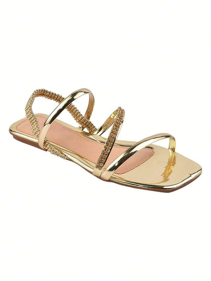 Sandália Feminina Dourado – Doce Malícia