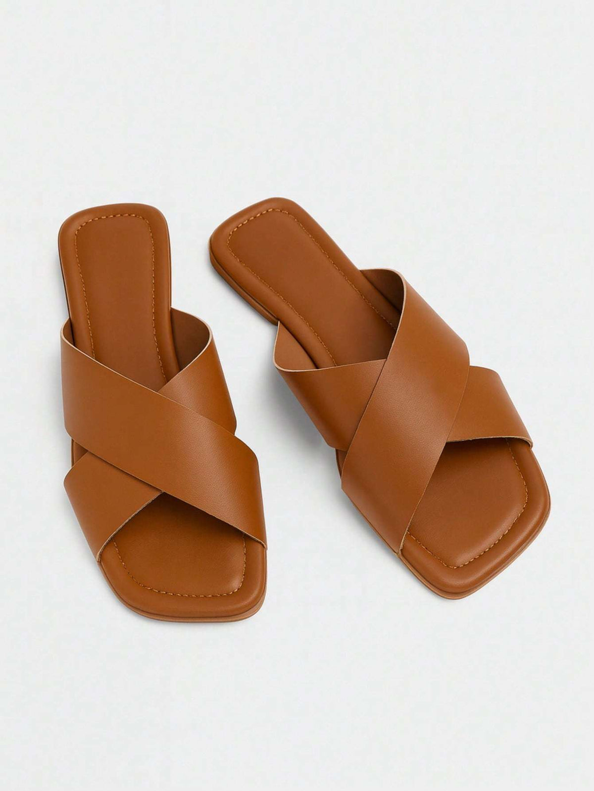 Sandália Slide Cross Caramelo – Doce Malícia