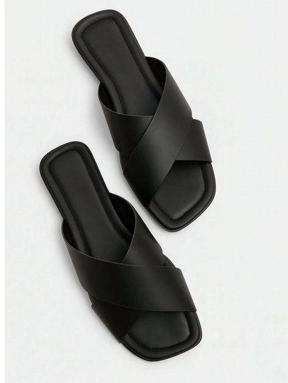 Sandália Slide Cross Caramelo – Doce Malícia